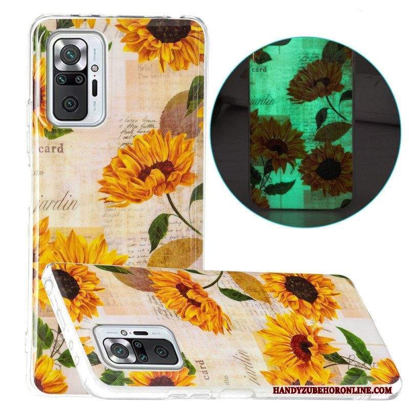 Cover Xiaomi Redmi Note 10 Pro Serie Di Fiori Fluorescenti