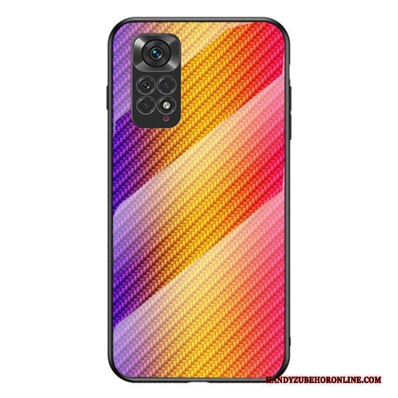 Cover Xiaomi Redmi Note 11 / 11S Vetro Temperato In Fibra Di Carbonio