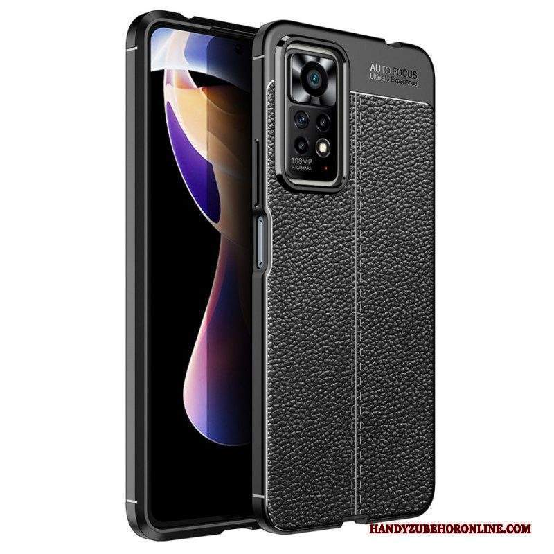 Cover Xiaomi Redmi Note 11 Pro / 11 Pro 5G Doppia Linea Litchi Effetto Pelle