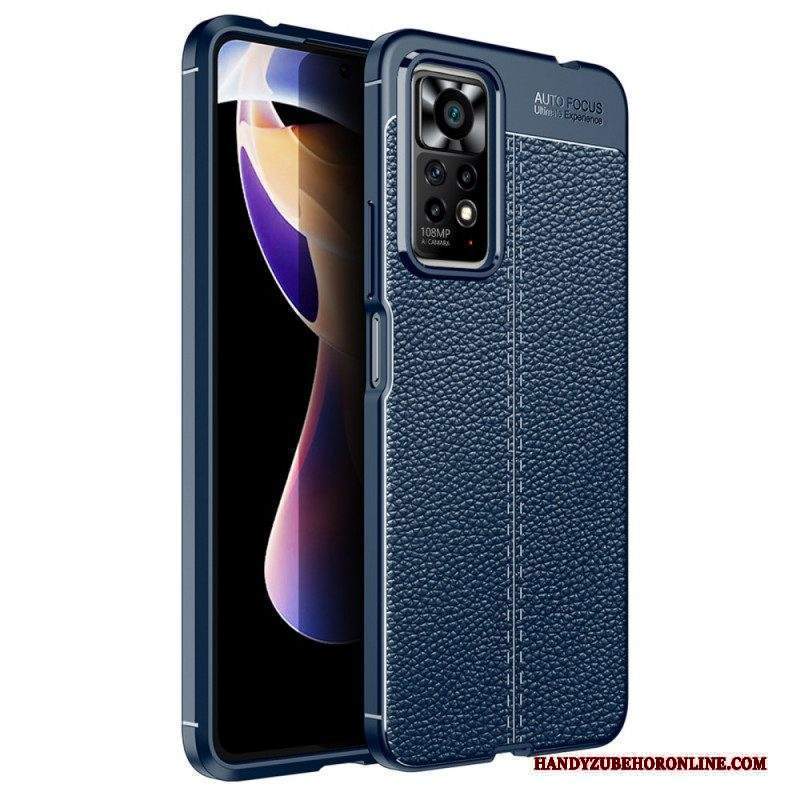 Cover Xiaomi Redmi Note 11 Pro / 11 Pro 5G Doppia Linea Litchi Effetto Pelle