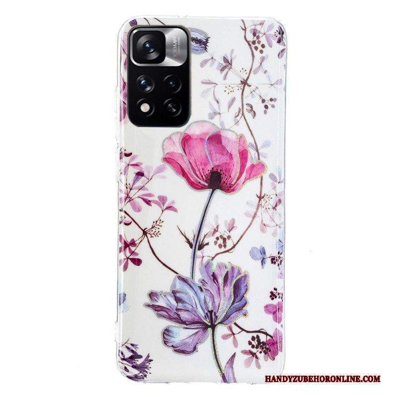 Cover Xiaomi Redmi Note 11 Pro Plus 5G Fiori Marmorizzati