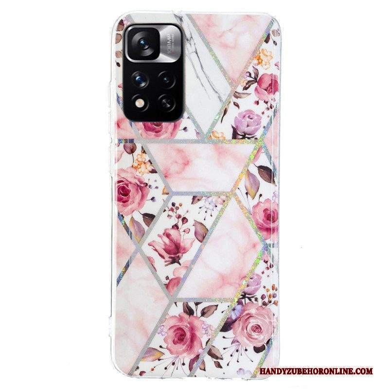 Cover Xiaomi Redmi Note 11 Pro Plus 5G Fiori Marmorizzati