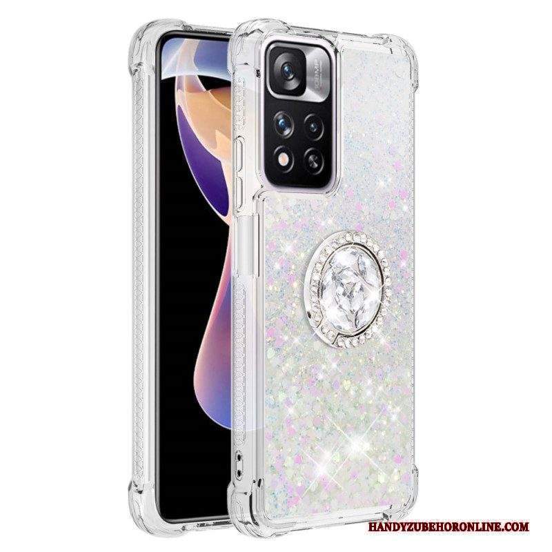 Cover Xiaomi Redmi Note 11 Pro Plus 5G Paillettes Con Supporto Ad Anello