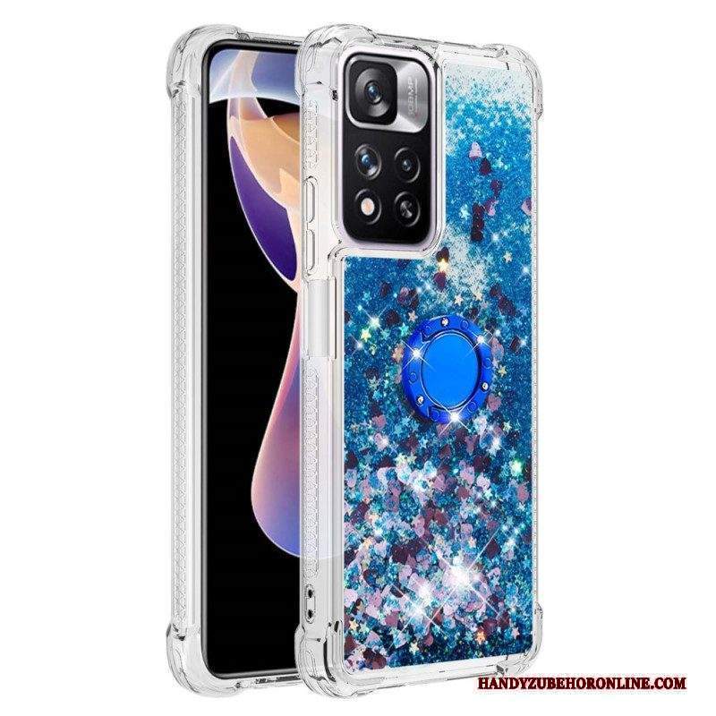 Cover Xiaomi Redmi Note 11 Pro Plus 5G Paillettes Con Supporto Ad Anello