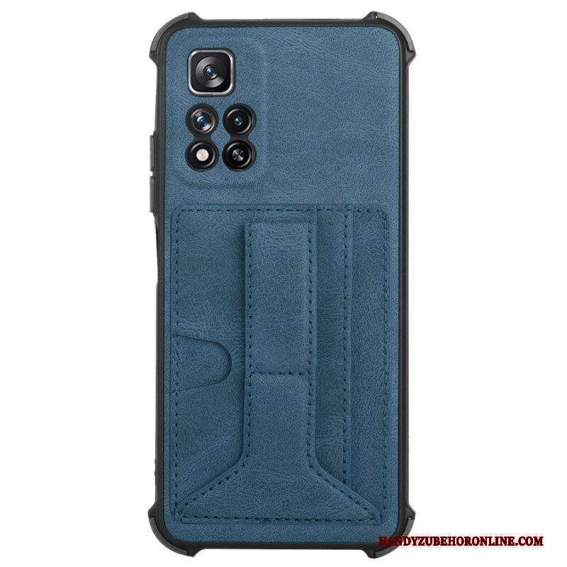 Cover Xiaomi Redmi Note 11 Pro Plus 5G Supporto In Pelle E Portacarte