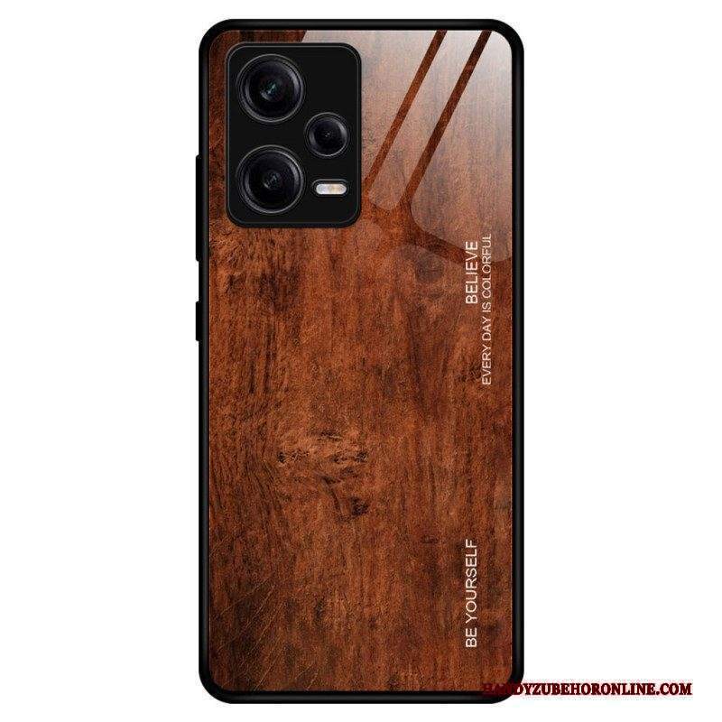 Cover Xiaomi Redmi Note 12 Pro Design In Legno Vetro Temperato