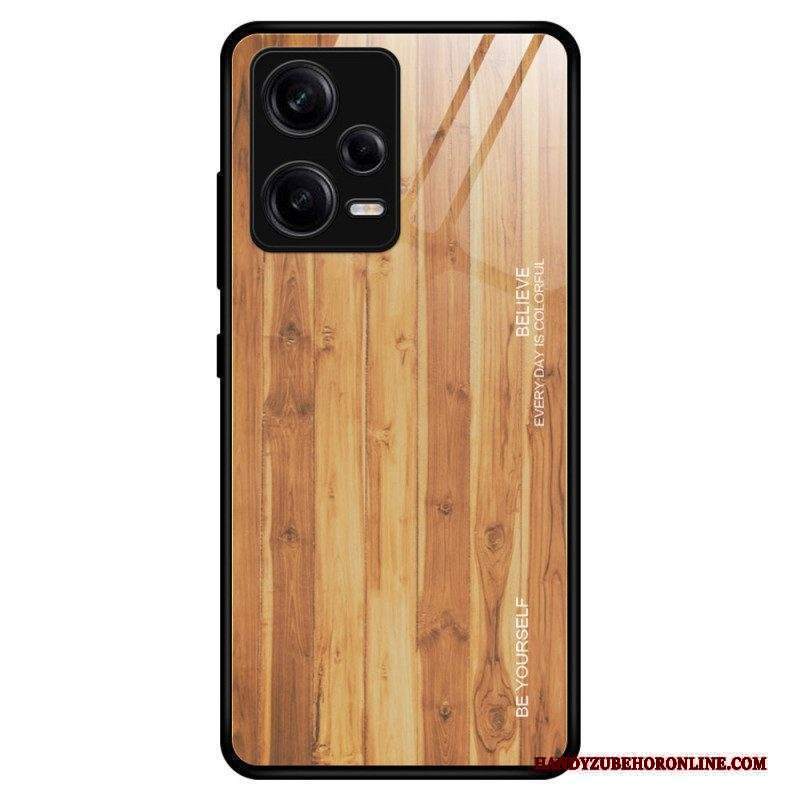 Cover Xiaomi Redmi Note 12 Pro Design In Legno Vetro Temperato