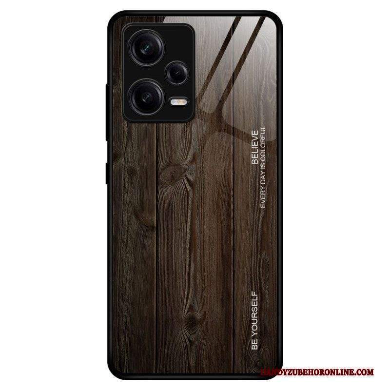 Cover Xiaomi Redmi Note 12 Pro Design In Legno Vetro Temperato