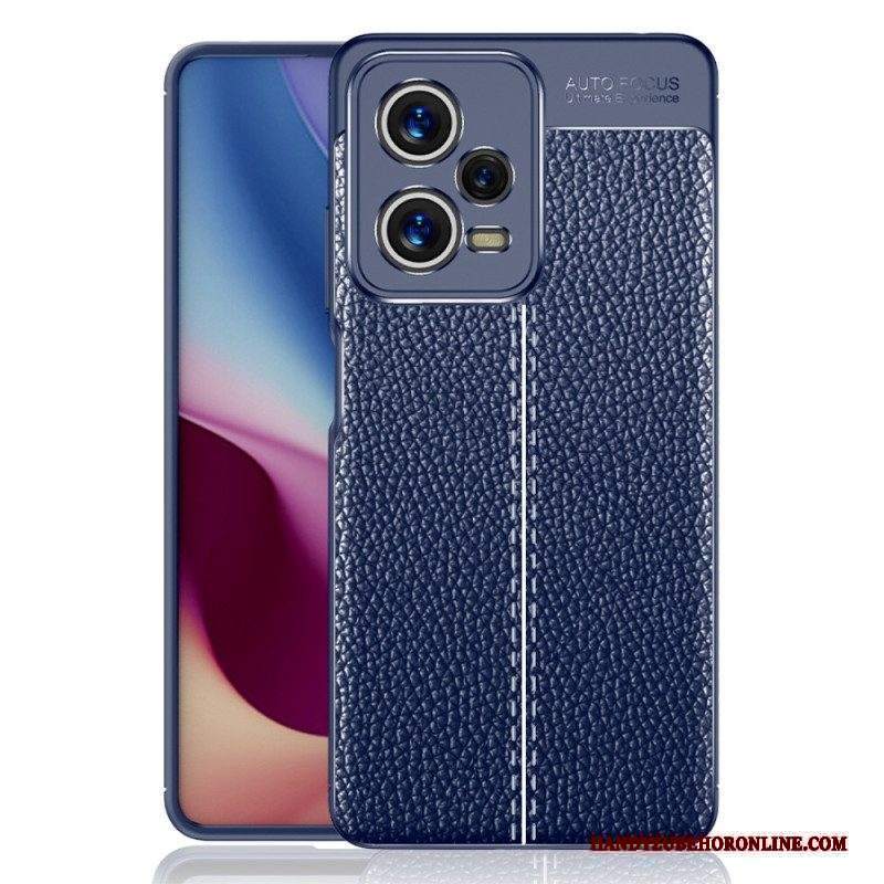 Cover Xiaomi Redmi Note 12 Pro Doppia Linea Litchi Effetto Pelle