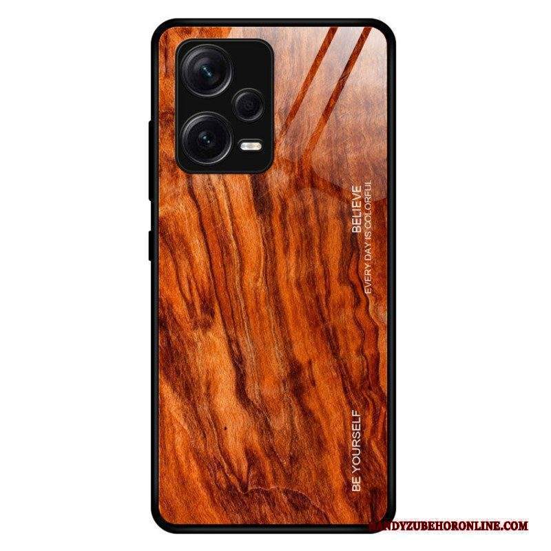 Cover Xiaomi Redmi Note 12 Pro Plus Design In Legno Vetro Temperato