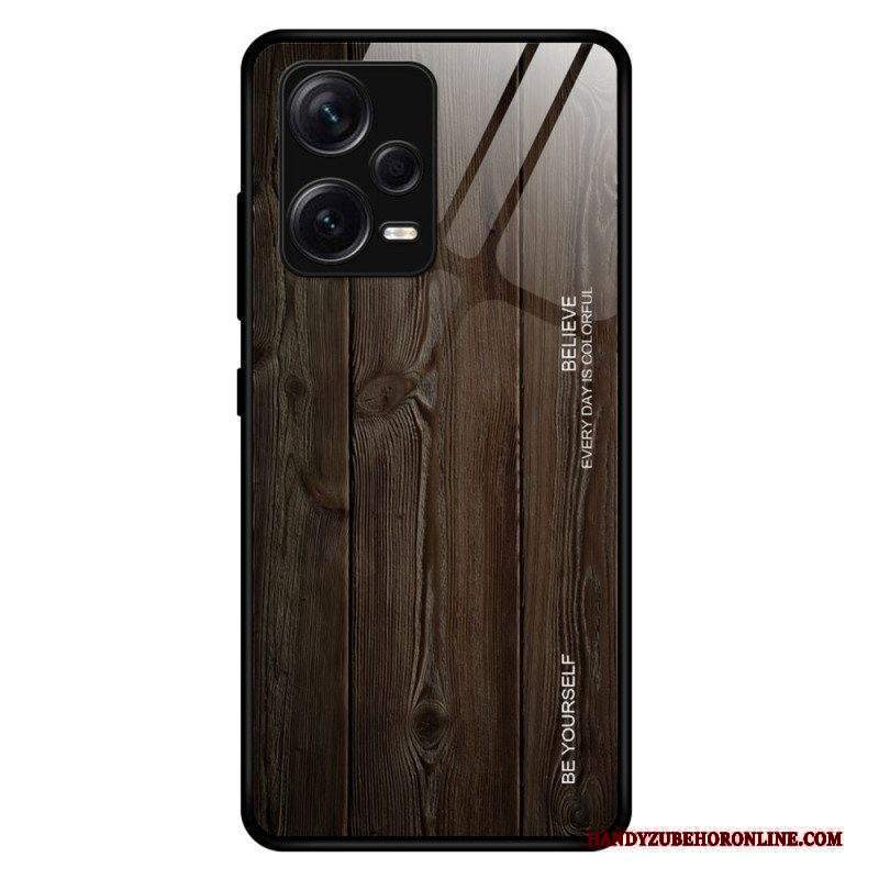 Cover Xiaomi Redmi Note 12 Pro Plus Design In Legno Vetro Temperato