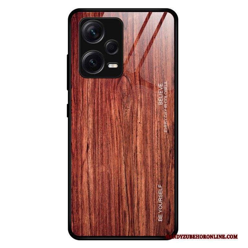 Cover Xiaomi Redmi Note 12 Pro Plus Design In Legno Vetro Temperato