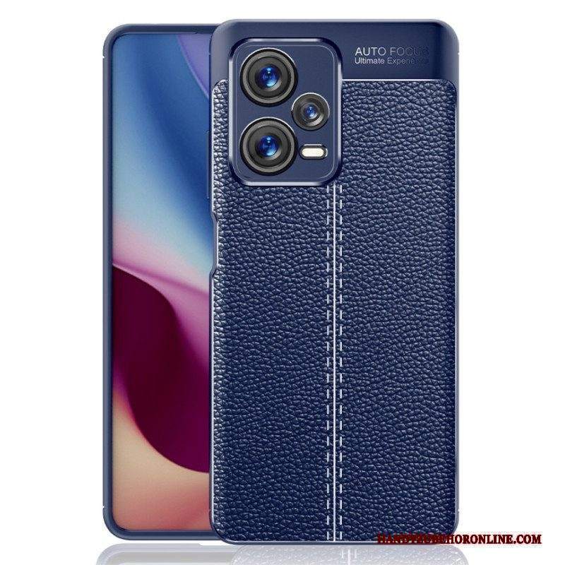 Cover Xiaomi Redmi Note 12 Pro Plus Doppia Linea Litchi Effetto Pelle