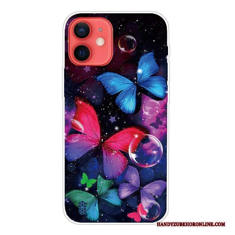 Cover iPhone 13 Mini Farfalle Flessibili