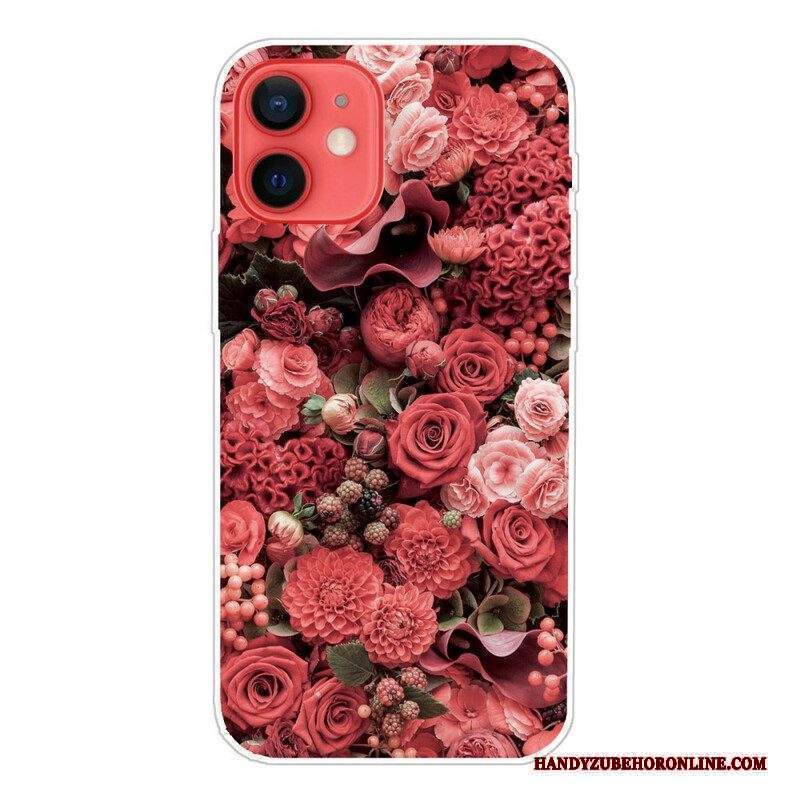 Cover iPhone 13 Mini Fiori Intensi