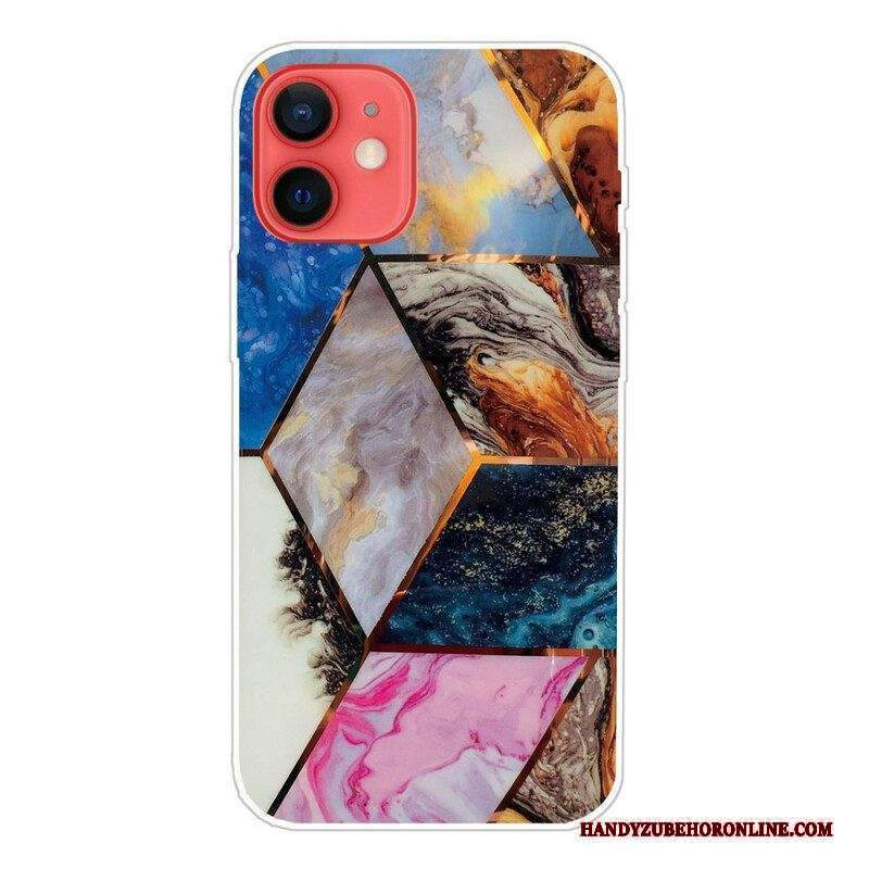 Cover iPhone 13 Mini Marmo Geometrico Variabile