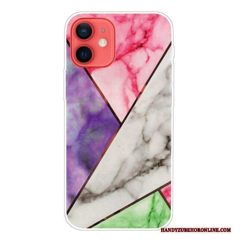 Cover iPhone 13 Mini Marmo Geometrico Variabile