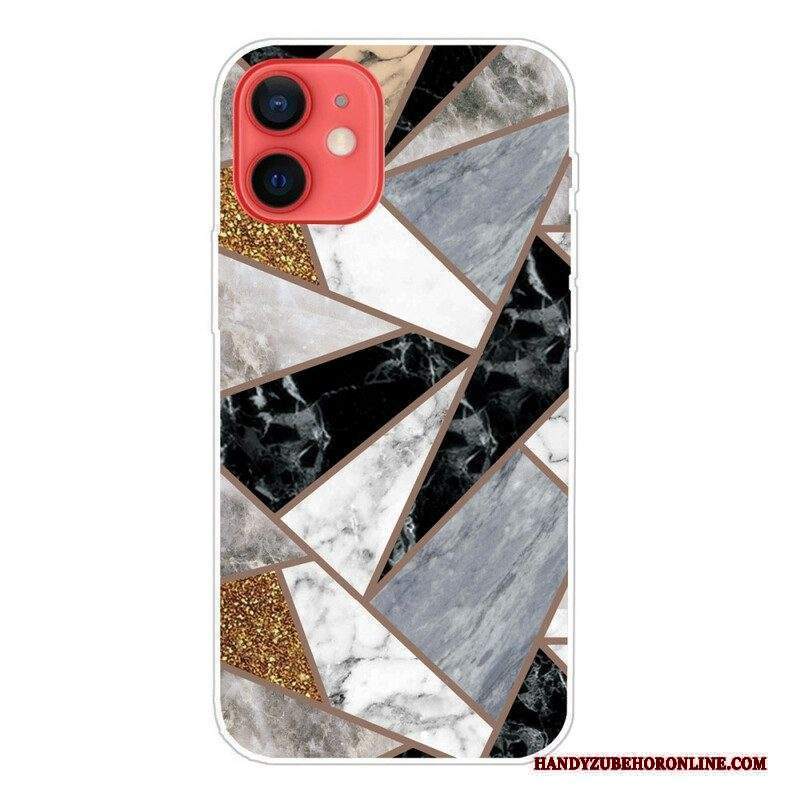 Cover iPhone 13 Mini Marmo Geometrico Variabile