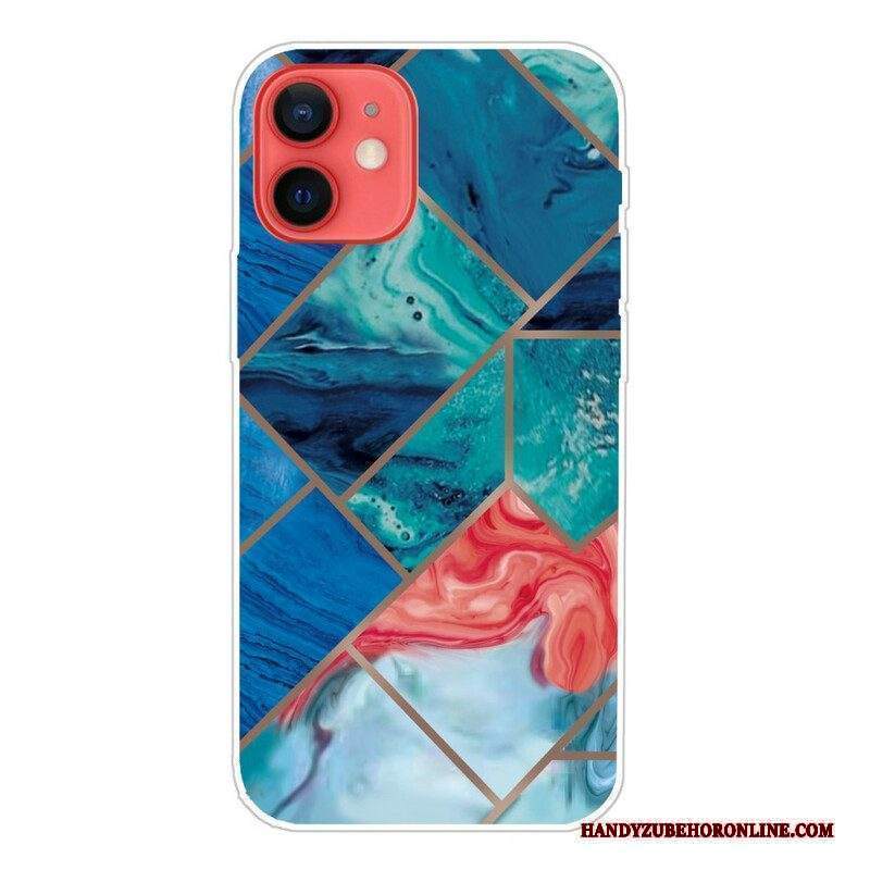 Cover iPhone 13 Mini Marmo Geometrico Variabile