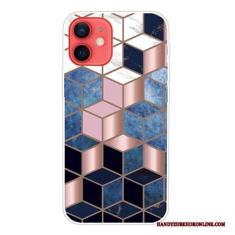 Cover iPhone 13 Mini Rifiuta Il Marmo Geometrico