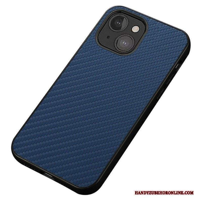 Cover iPhone 13 Mini Texture In Fibra Di Carbonio Effetto Pelle