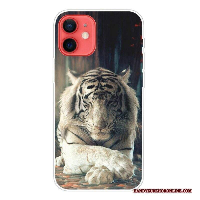 Cover iPhone 13 Mini Tigre Flessibile