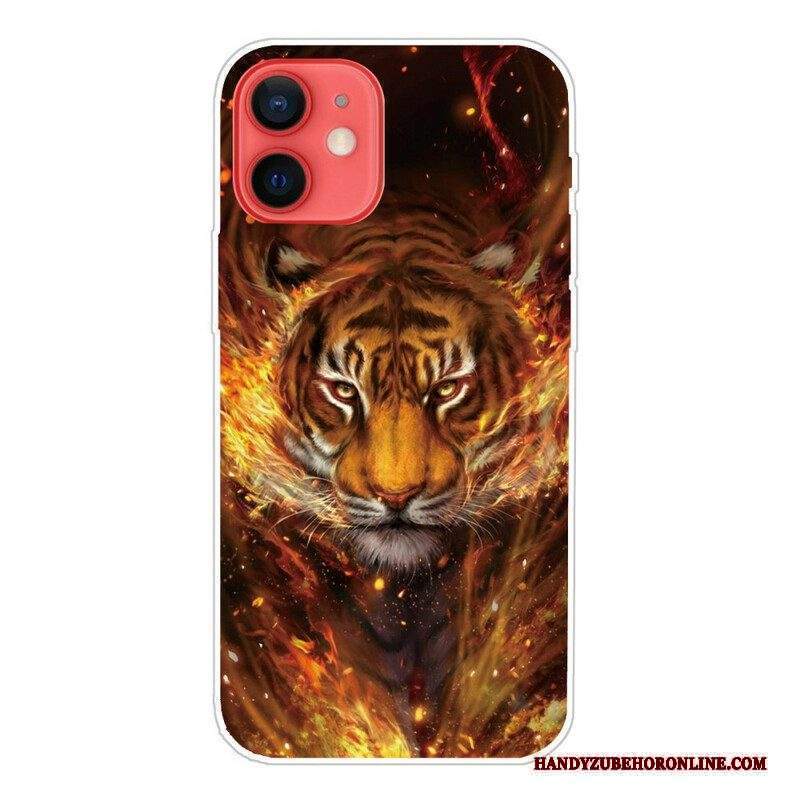 Cover iPhone 13 Mini Tigre Flessibile