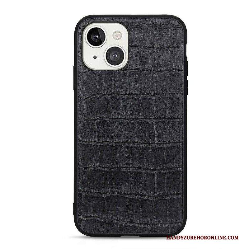 Cover iPhone 13 Mini Vera Pelle Di Coccodrillo