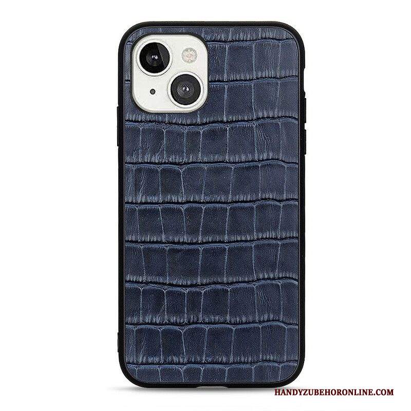 Cover iPhone 13 Mini Vera Pelle Di Coccodrillo