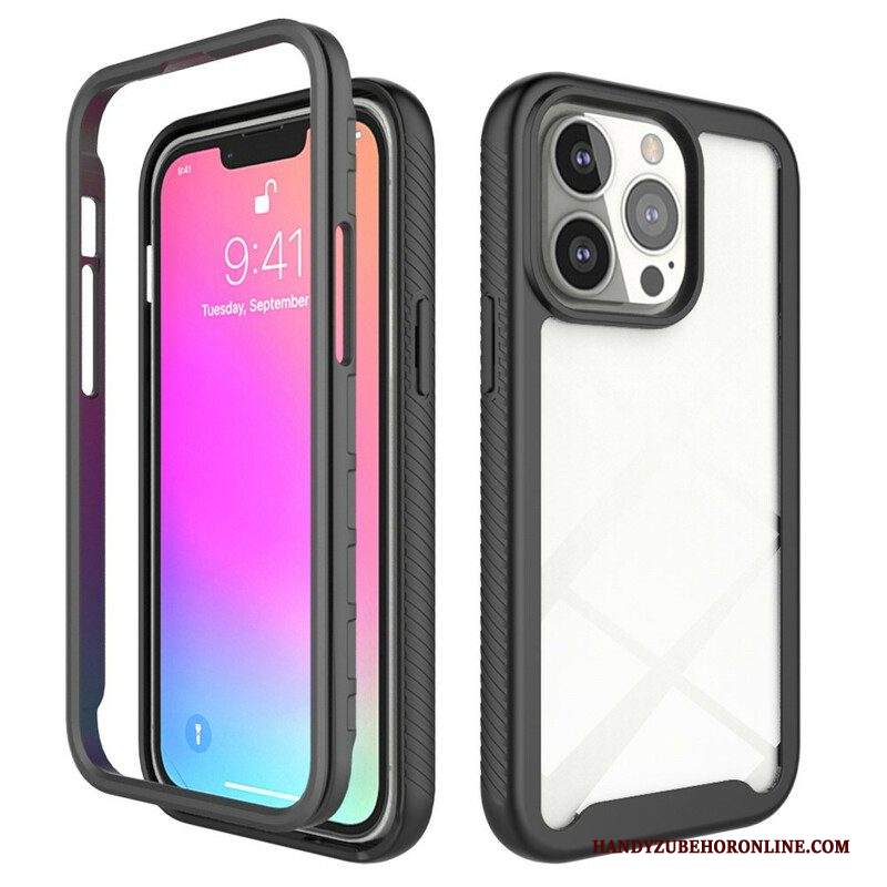 Cover iPhone 13 Pro Bordi In Silicone Dal Design Ibrido