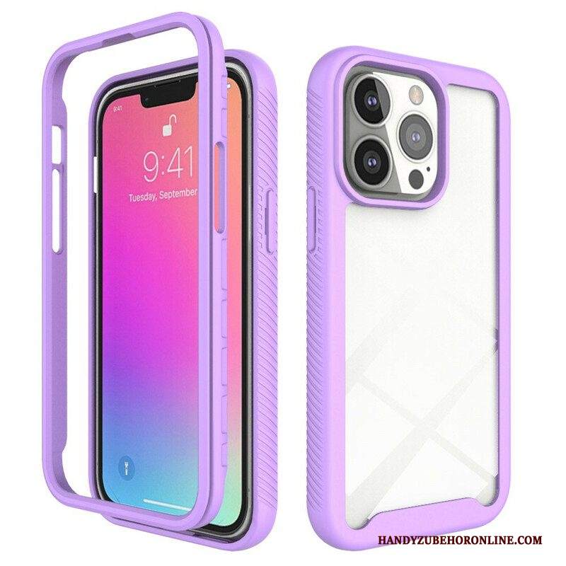 Cover iPhone 13 Pro Bordi In Silicone Dal Design Ibrido