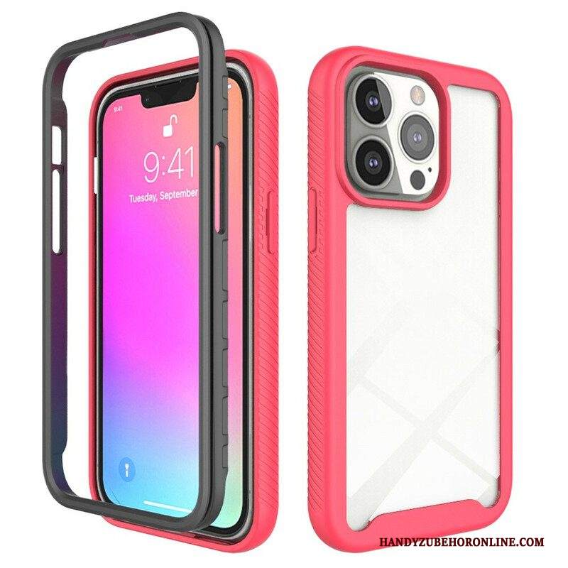 Cover iPhone 13 Pro Bordi In Silicone Dal Design Ibrido