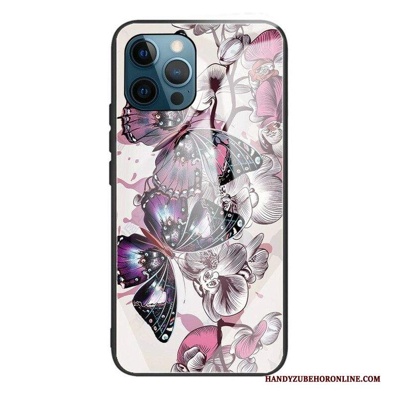 Cover iPhone 13 Pro Farfalle Variazione Vetro Temperato