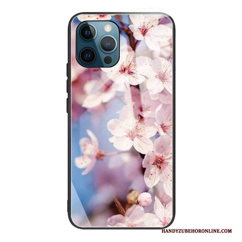 Cover iPhone 13 Pro Fiori Realistici In Vetro Temperato