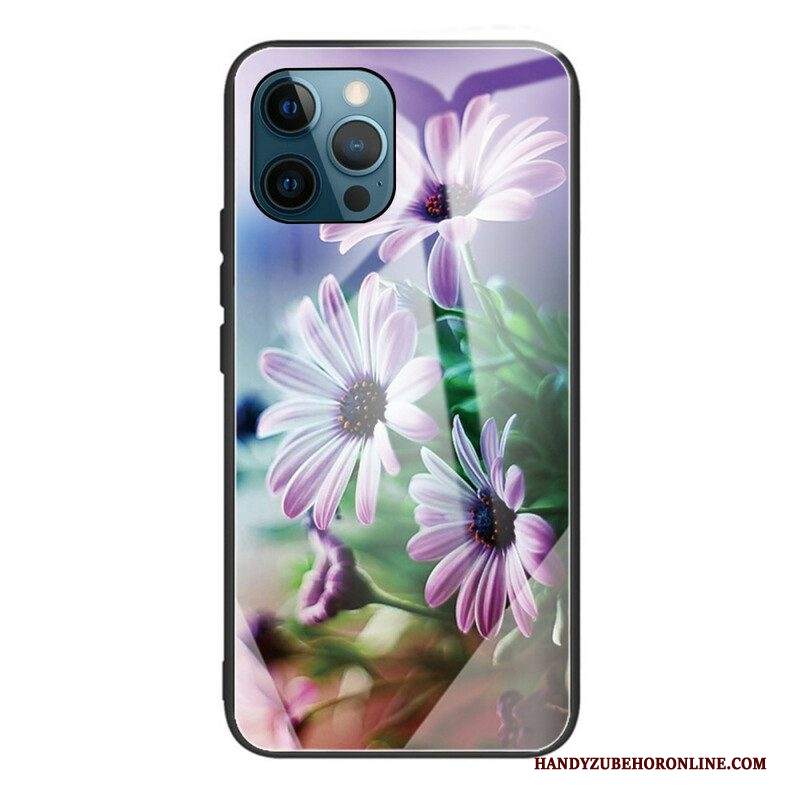 Cover iPhone 13 Pro Fiori Realistici In Vetro Temperato