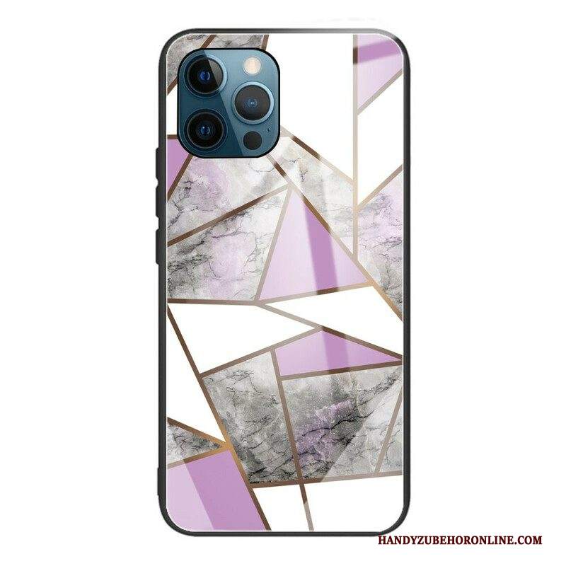 Cover iPhone 13 Pro Geometria Marmo Vetro Temperato