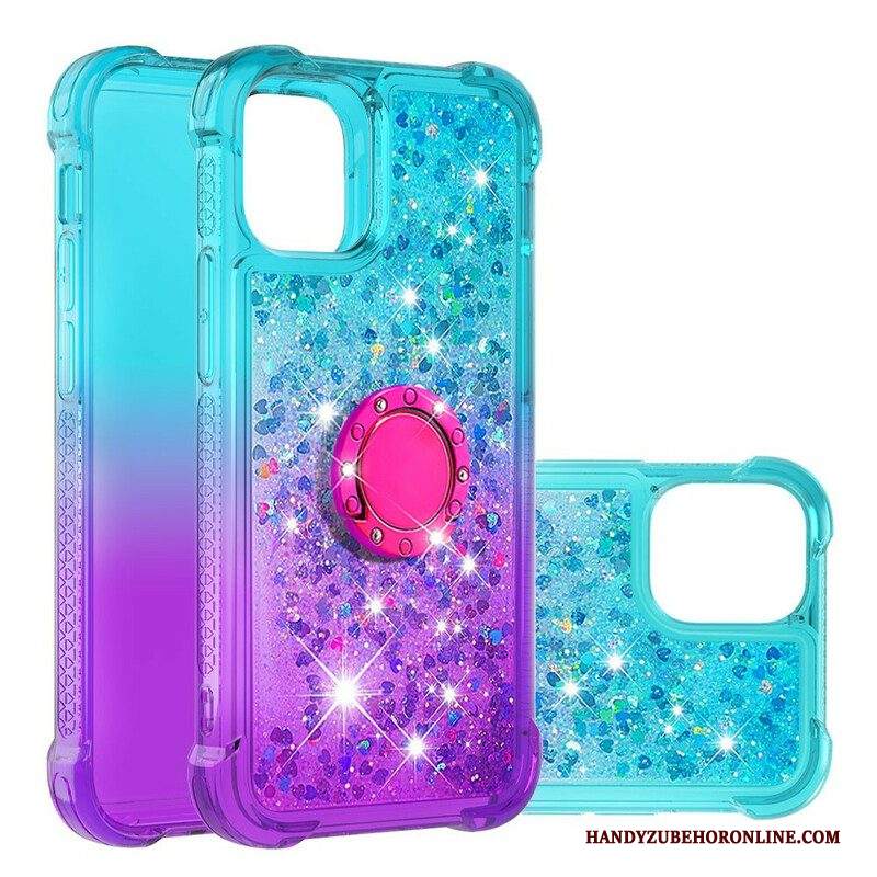 Cover iPhone 13 Pro Max Staffa Ad Anello Glitterata