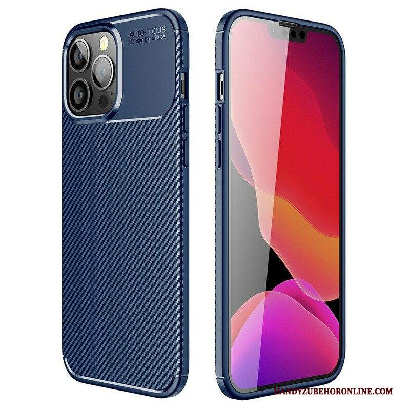 Cover iPhone 13 Pro Max Struttura Flessibile In Fibra Di Carbonio