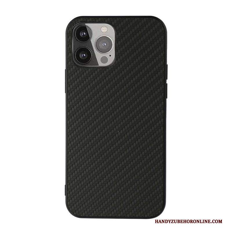 Cover iPhone 13 Pro Max Texture In Fibra Di Carbonio Effetto Pelle