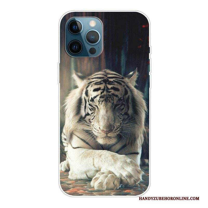 Cover iPhone 13 Pro Max Tigre Flessibile