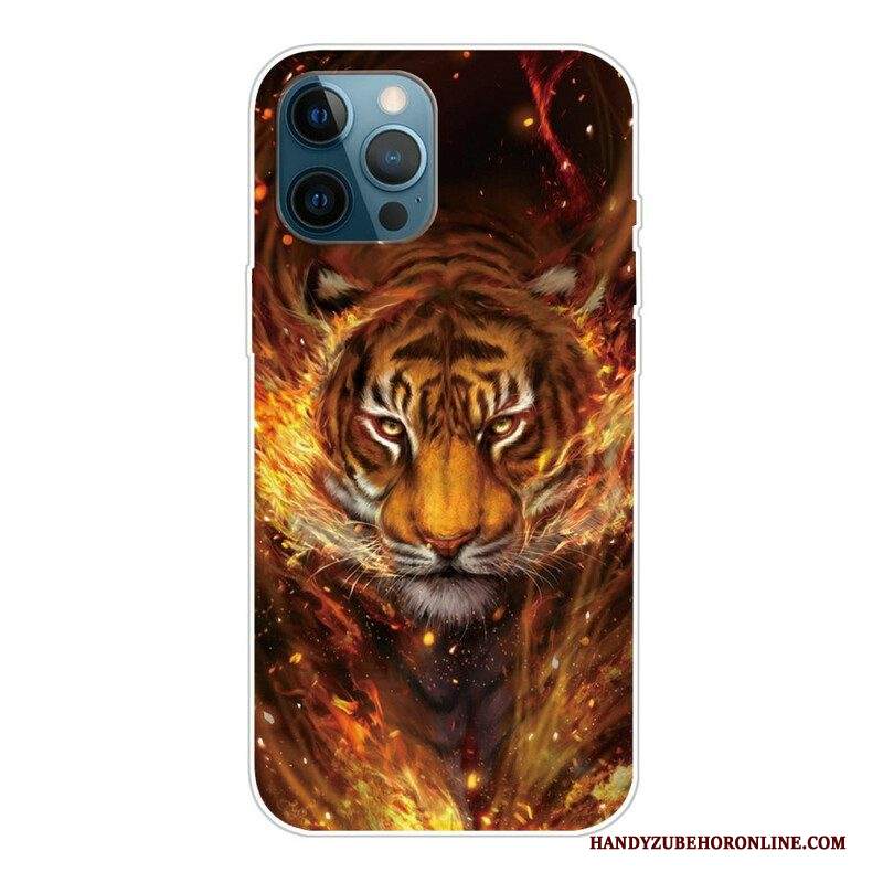 Cover iPhone 13 Pro Max Tigre Flessibile