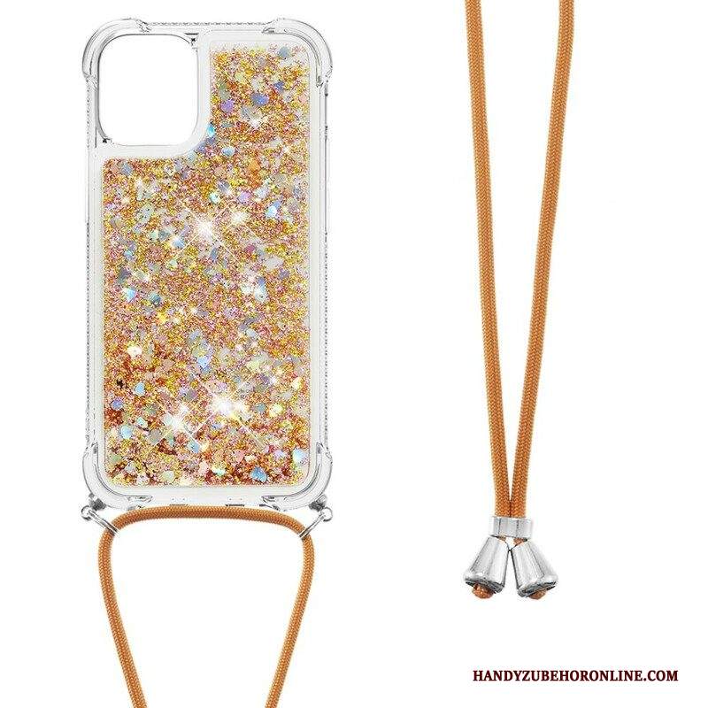 Cover iPhone 13 Pro Paillettes Con Coulisse