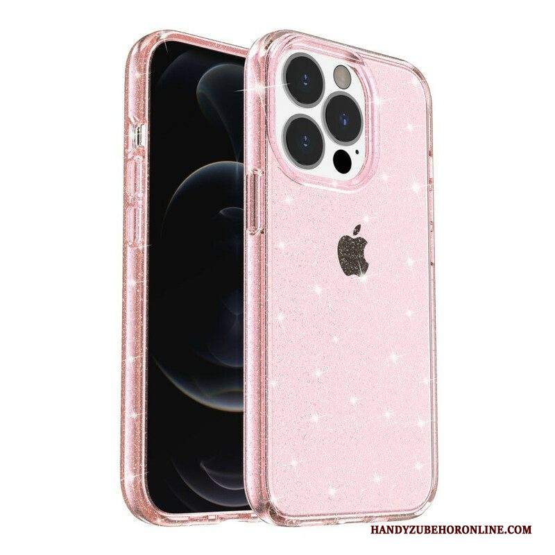 Cover iPhone 13 Pro Paillettes Trasparenti