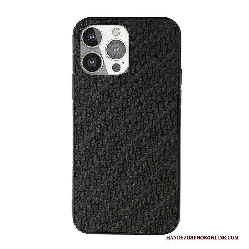 Cover iPhone 13 Pro Texture In Fibra Di Carbonio Effetto Pelle