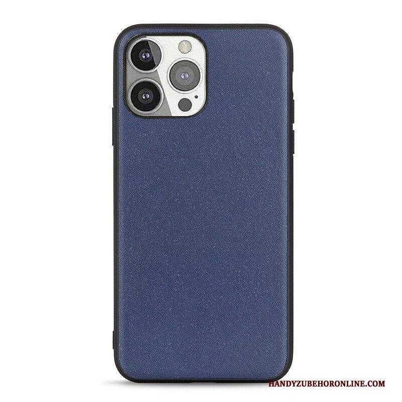 Cover iPhone 13 Pro Vera Pelle Di Litchi