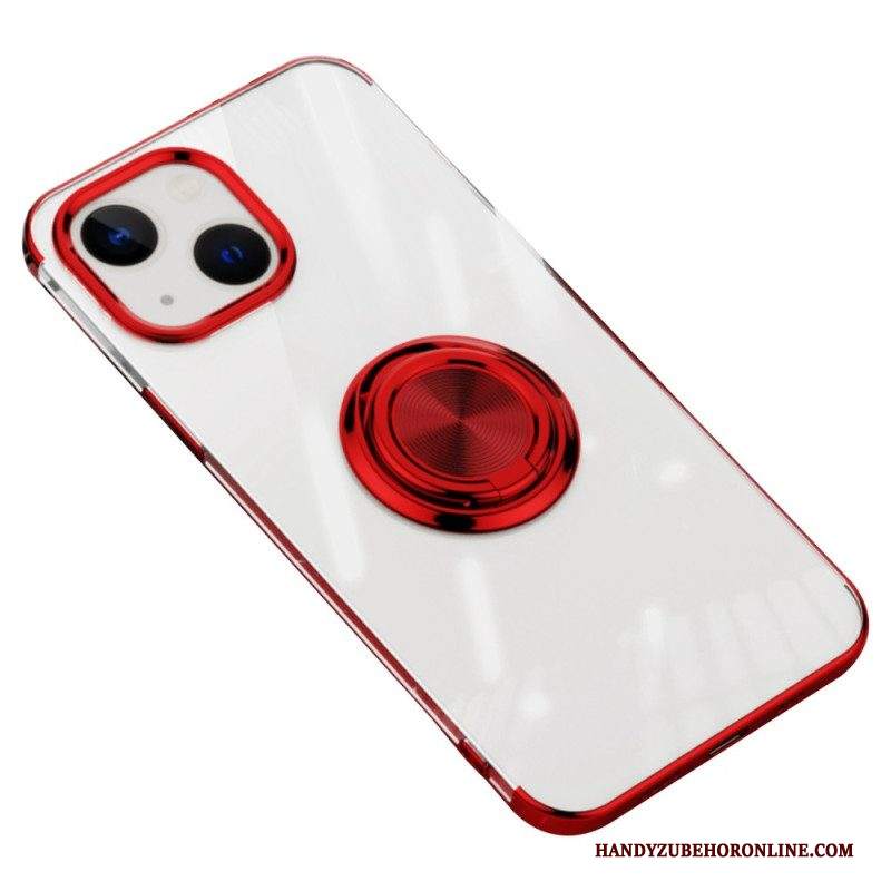 Cover iPhone 14 Anello Rotante Trasparente