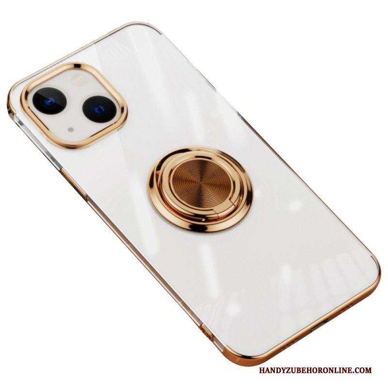 Cover iPhone 14 Anello Rotante Trasparente