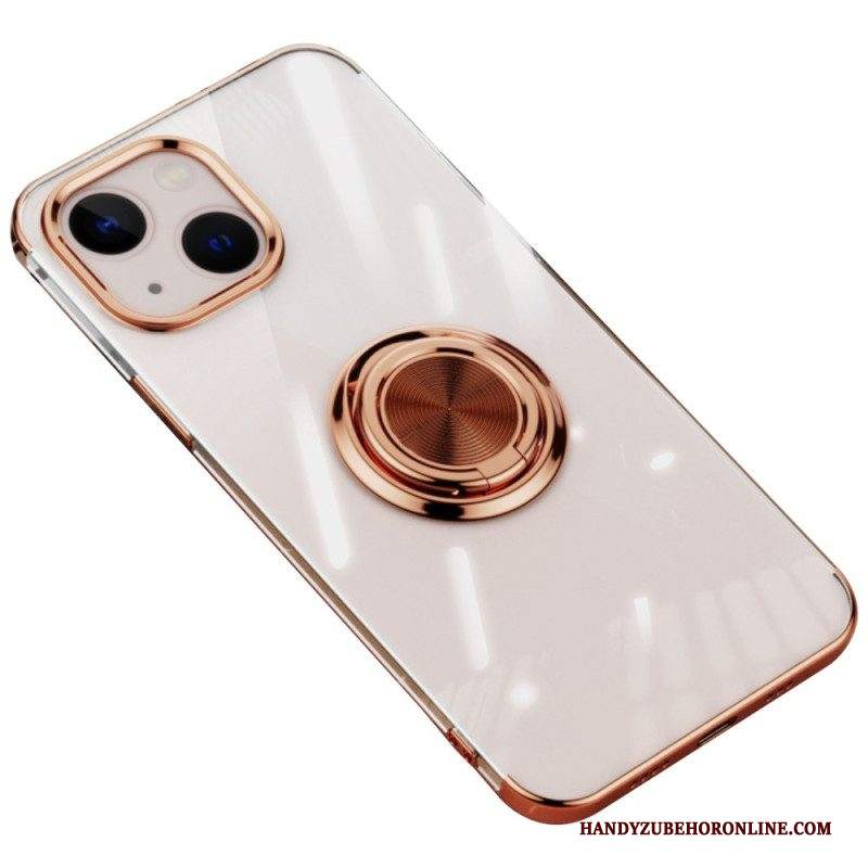 Cover iPhone 14 Anello Rotante Trasparente