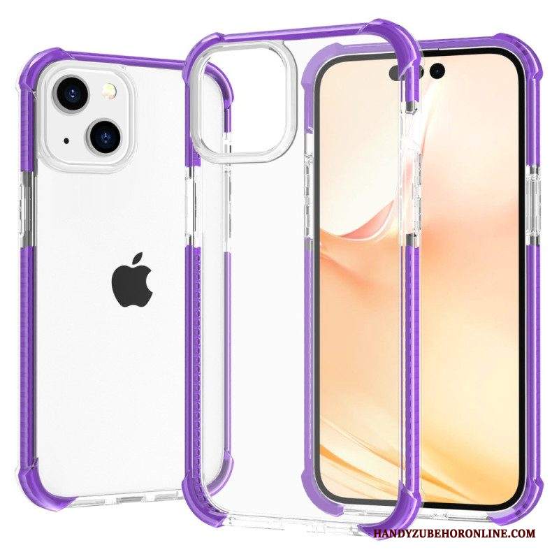 Cover iPhone 14 Bordi Colorati Trasparenti