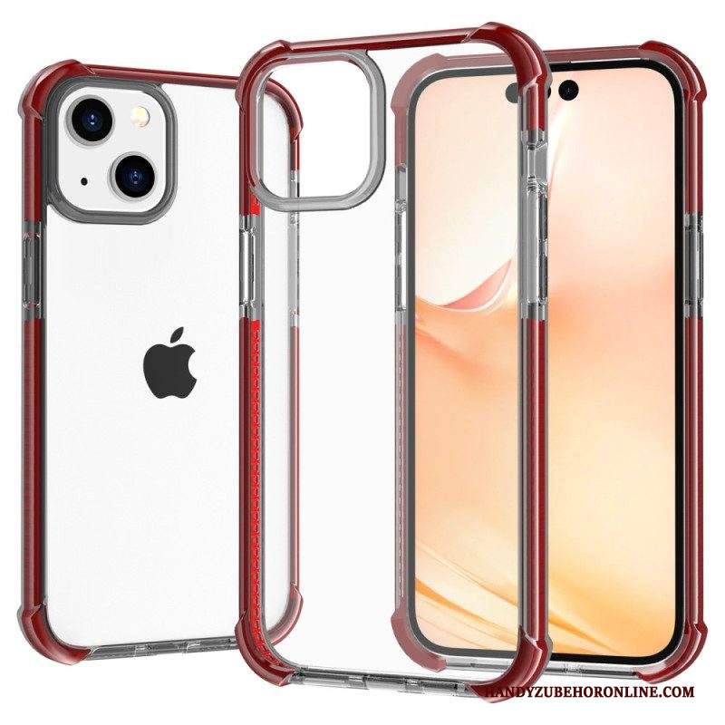 Cover iPhone 14 Bordi Colorati Trasparenti